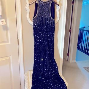 Formal maxi silk dress